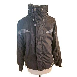 Betty Rides Lab Series Snowboarding Ski Jacket Wmn's Sz M Black Powder Skirt Zip